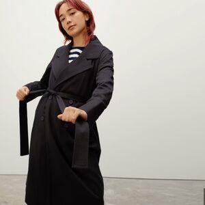 Everlane Drape Trench in Black